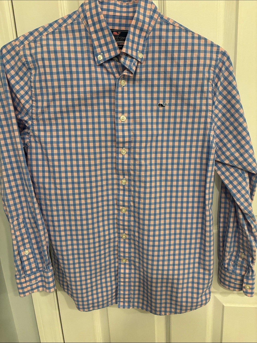 Vineyard Vines Pink and Blue Gingham Button-Down Shirt